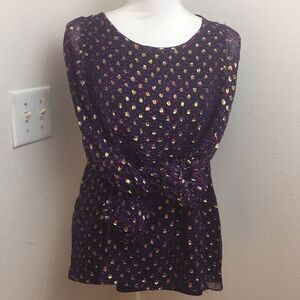 Alice & Trixie Metallic Cheetah Blouse - Open Back